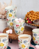 Load image into Gallery viewer, 15% Off- European inspired Botanical Garden Floral Collection Set of 6 Mugs