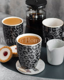 Load image into Gallery viewer, 15% Off Sale- Leopard Edition Set of 6 Mugs Cool Gray and Black