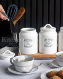 Load image into Gallery viewer, Country Cottage Home Canister Set of Three Sugar, Tea and Coffee