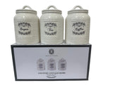 Load image into Gallery viewer, Country Cottage Home Canister Set of Three Sugar, Tea and Coffee