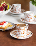 Load image into Gallery viewer, Valentina Designer Inspired 12-Piece Espresso Cup &amp; Saucer with Gift Box