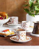 Load image into Gallery viewer, Valentina Designer Inspired 12-Piece Espresso Cup &amp; Saucer with Gift Box