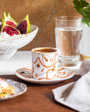 Load image into Gallery viewer, Valentina Designer Inspired 12-Piece Espresso Cup &amp; Saucer with Gift Box