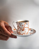 Load image into Gallery viewer, Valentina Designer Inspired 12-Piece Espresso Cup &amp; Saucer with Gift Box (AJ066V)