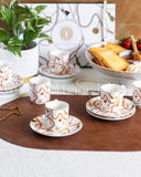 Load image into Gallery viewer, Valentina Designer Inspired 12-Piece Espresso Cup &amp; Saucer with Gift Box