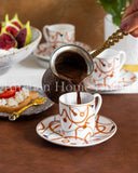 Load image into Gallery viewer, Valentina Designer Inspired 12-Piece Espresso Cup &amp; Saucer with Gift Box