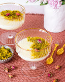 Load image into Gallery viewer, Art Deco Rainbow Embossed Clear Dessert Bowls Set Of 4 with Gold Rim