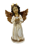 Load image into Gallery viewer, Angel of Peace: Praying Angel with Bird &amp; Light-Up Halo Religious Keepsake