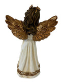 Load image into Gallery viewer, Angel of Peace: Praying Angel with Bird &amp; Light-Up Halo Religious Keepsake