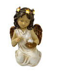 Load image into Gallery viewer, Graceful Angel Religious Keepsake: Kneeling Prayer with Candlelight and Bird With Light Up Halo.