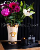 Load image into Gallery viewer, Elevate Your Decor: Medusa Luxe Black and Gold Decorative Vase