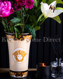 Load image into Gallery viewer, Elevate Your Decor: Medusa Luxe Black and Gold Decorative Vase