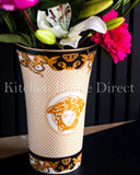 Load image into Gallery viewer, Elevate Your Decor: Medusa Luxe Black and Gold Decorative Vase