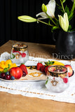 Load image into Gallery viewer, Dine in Grandeur: Medusa Luxe Gold Oval Platter/Biscuit Tray