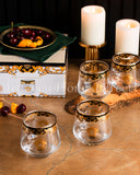 Load image into Gallery viewer, Sip in Style: Medusa Luxe Gold Scotch Drinking Glasses 400ml