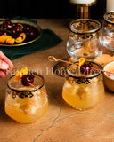 Load image into Gallery viewer, Sip in Style: Medusa Luxe Gold Scotch Drinking Glasses 400ml