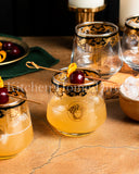 Load image into Gallery viewer, Sip in Style: Medusa Luxe Gold Scotch Drinking Glasses 400ml