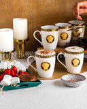 Load image into Gallery viewer, Stunning &amp; Iconic La Medusa Black &amp; Gold Set of 6 Mugs 340ml In New Impressive Gift Box