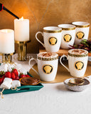 Load image into Gallery viewer, Stunning &amp; Iconic La Medusa Black &amp; Gold Set of 6 Mugs 340ml In New Impressive Gift Box