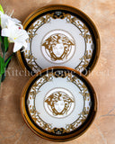 Load image into Gallery viewer, Medusa Luxe Home Decoration Set of 2 Round Trays – Elevate Your Kitchen with Elegance