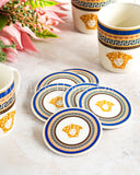 Load image into Gallery viewer, Capri Blue Medusa Mediterranean 6-Piece Coaster Set with Gift Box