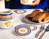 Load image into Gallery viewer, Capri Blue Medusa Mediterranean 6-Piece Coaster Set with Gift Box