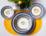 Load image into Gallery viewer, Capri Blue Medusa Mediterranean 20-Piece Dinner Set with Gift Box