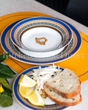 Load image into Gallery viewer, Capri Blue Medusa Mediterranean 20-Piece Dinner Set with Gift Box