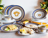 Load image into Gallery viewer, Capri Blue Medusa Mediterranean 20-Piece Dinner Set with Gift Box