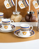 Load image into Gallery viewer, Capri Blue Medusa Mediterranean 12-Piece Espresso Cup and Saucer Set