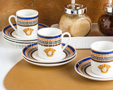 Load image into Gallery viewer, Capri Blue Medusa Mediterranean 12-Piece Espresso Cup and Saucer Set