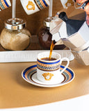 Load image into Gallery viewer, Capri Blue Medusa Mediterranean 12-Piece Espresso Cup and Saucer Set