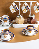 Load image into Gallery viewer, Capri Blue Medusa Mediterranean 12-Piece Espresso Cup and Saucer Set