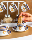 Load image into Gallery viewer, Capri Blue Medusa Mediterranean 12-Piece Espresso Cup and Saucer Set