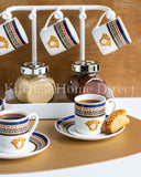 Load image into Gallery viewer, Capri Blue Medusa Mediterranean 12-Piece Espresso Cup and Saucer Set