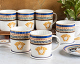 Load image into Gallery viewer, Capri Blue Medusa Mediterranean 6-Piece Mug Set with Gift Box