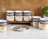 Load image into Gallery viewer, Capri Blue Medusa Mediterranean 6-Piece Mug Set with Gift Box