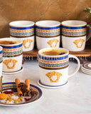 Load image into Gallery viewer, Capri Blue Medusa Mediterranean 6-Piece Mug Set with Gift Box