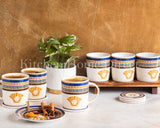 Load image into Gallery viewer, Capri Blue Medusa Mediterranean 6-Piece Mug Set with Gift Box