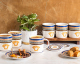 Load image into Gallery viewer, Capri Blue Medusa Mediterranean 6-Piece Mug Set with Gift Box