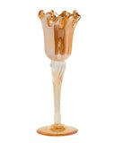 Load image into Gallery viewer, Venezia Handmade Italian Murano Glass Candle Holder In Honey Color - Illuminate Your Space With Elegance.