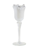 Load image into Gallery viewer, Venezia Handmade Italian Murano Glass Candle Holder – Perla White Elegance.