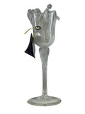 Load image into Gallery viewer, Venezia Handmade Italian Murano Glass Candle Holder – Perla White Elegance.