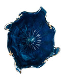 Load image into Gallery viewer, Elegant Venezia Handmade Italian Murano Glassware Large Fruit Bowl In Avio Steel Blue