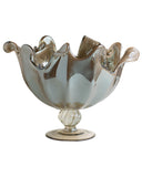 Load image into Gallery viewer, Venezia Handmade Italian Murano Large Glass Fruit Bowl – Timeless Grey.