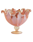 Load image into Gallery viewer, Artisan Elegance – Venezia Handmade Italian Murano Glass Large Fruit Bowl (Peach).