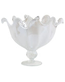 Load image into Gallery viewer, Venezia Handmade Italian Murano Glass Fruit Bowl – Perla White Grandeur.