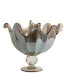 Load image into Gallery viewer, Venezia Handmade Italian Murano Glass Medium Fruit Bowl – Elegant Grey Charm.