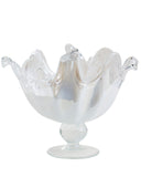 Load image into Gallery viewer, Venezia Handmade Italian Murano Glass Medium Fruit Bowl – Perla White Beauty