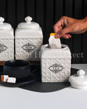 Load image into Gallery viewer, Florentina Embossed Set of Three Canister Set for Sugar, Tea and Coffee